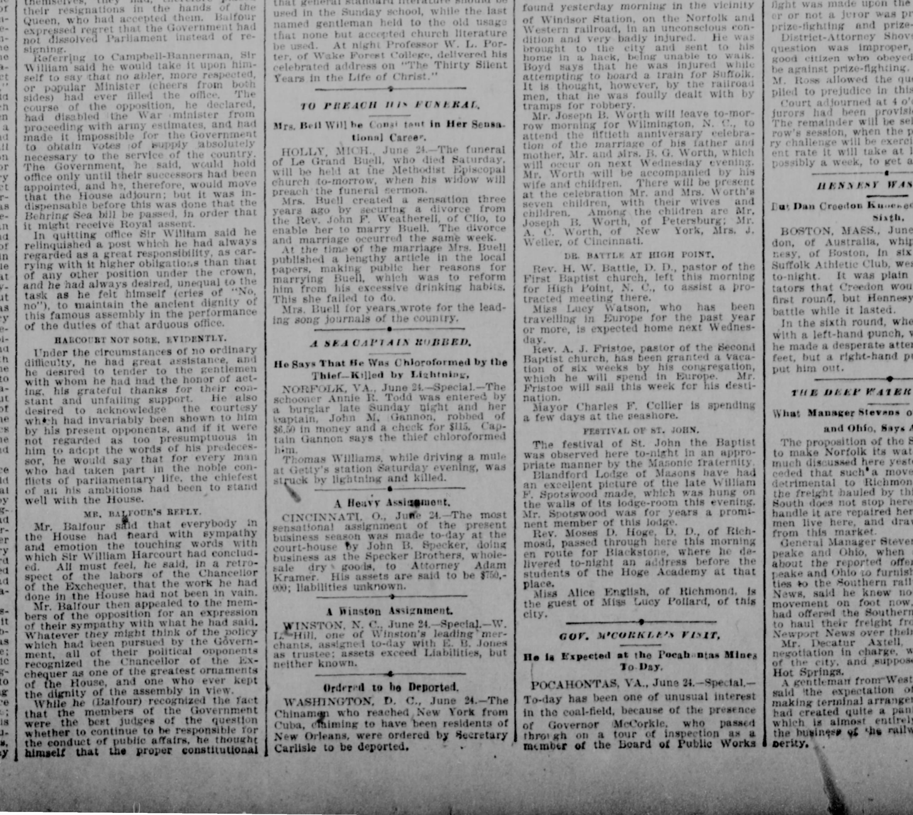 Annie R. Todd newspaper article